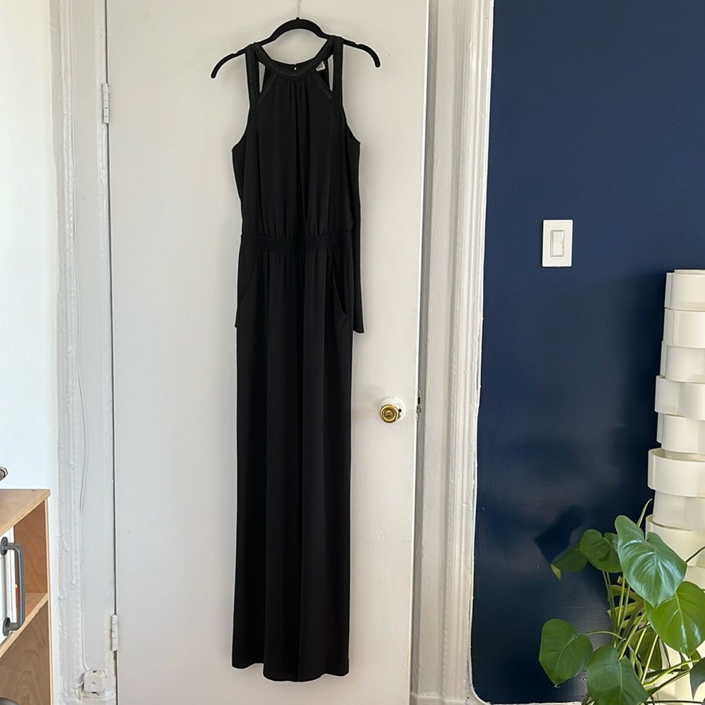 Black Jumpsuit - BCBG XXS. Elastic waist with pockets